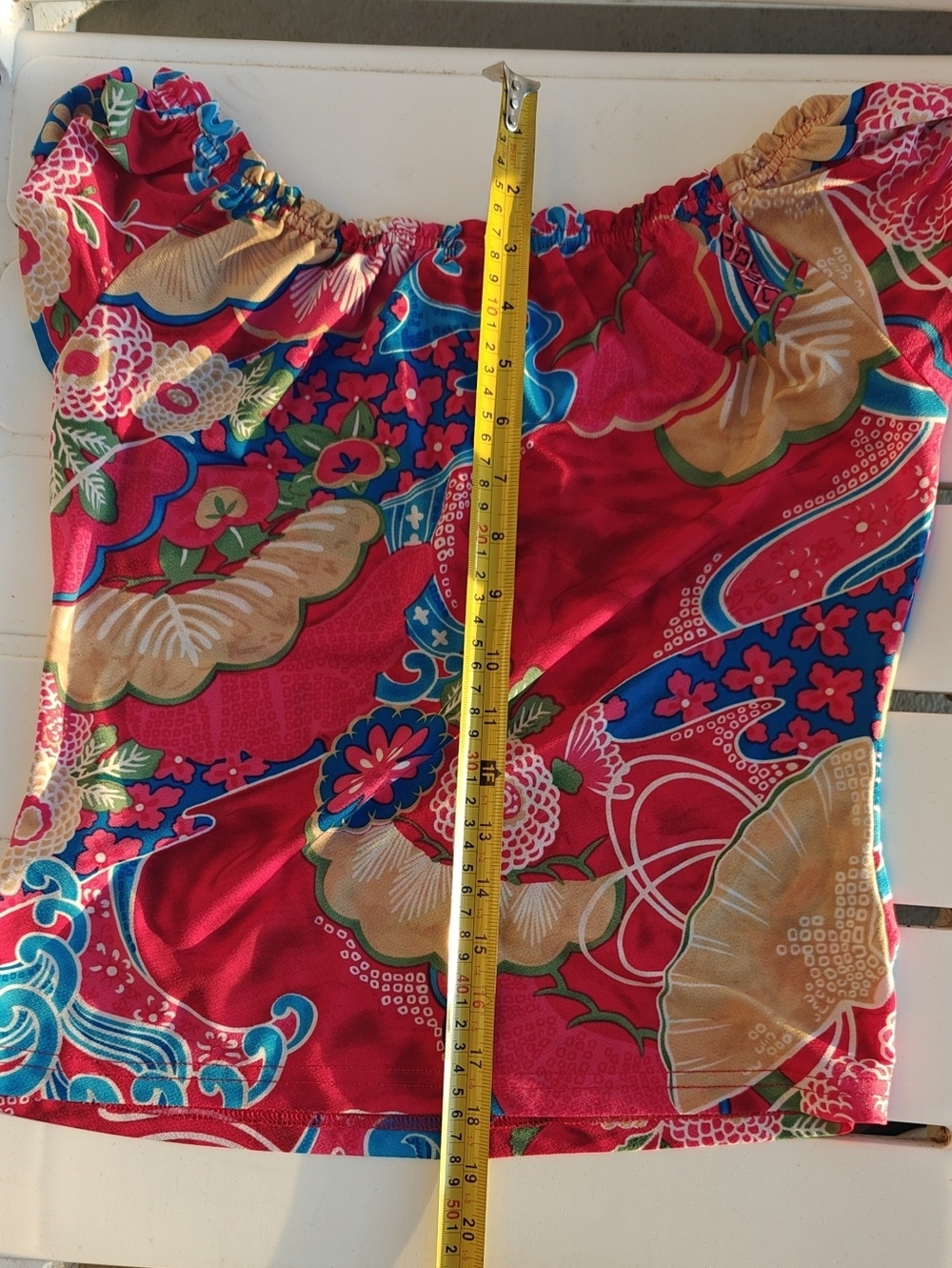 Y2K Vintage Garage Floral Red & Blue top - Picture 6 of 6